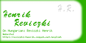 henrik reviczki business card